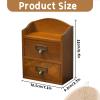 QoTang Floating Nightstand Shelf with Drawer Rustic Wood Floating Wall Drawers Bedside Shelf Wall Mounted Nightstand Floating Shelf for Living Room Bedroom Bed Side Table Night Stand Storage Display view 3