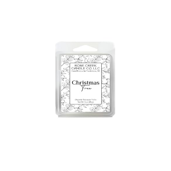 1 Pack of Scented Wax Melts - 100% Organic Beeswax - 3 oz. (Christmas Tree)
