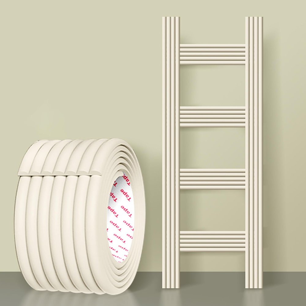 Bunk Bed Ladder Pads Safety Cover Dormitory, Adjustable Edge Protector for Stair Steps Traction Treads, Non Slip Strong Adhesive Furniture Table Corner Guards Foam Padding ( Color : Beige , Size : 2m/