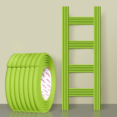 Bunk Bed Ladder Pads Safety Cover Dormitory, Adjustable Edge Protector for Stair Steps Traction Treads, Non Slip Strong Adhesive Furniture Table Corner Guards Foam Padding ( Color : Green , Size : 10m