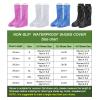 PATIKIL 3XL Waterproof Rain Boot Shoe Cover, 1 Pair PVC Reusable Non-Slip Overshoes Rain Galoshes Snow Boots Protector with Zipper for Rainy Outdoor, Black view 3