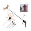 TIGAILIAN Chimney Sweep kit Chimney Cleaning Brush Set, Duct Vent Cleaning Kit Includes 6/8/10/12 Flexible Rods, Brush Head, Chimney Sweep (Color : Orange, Size : 8 m) view 1