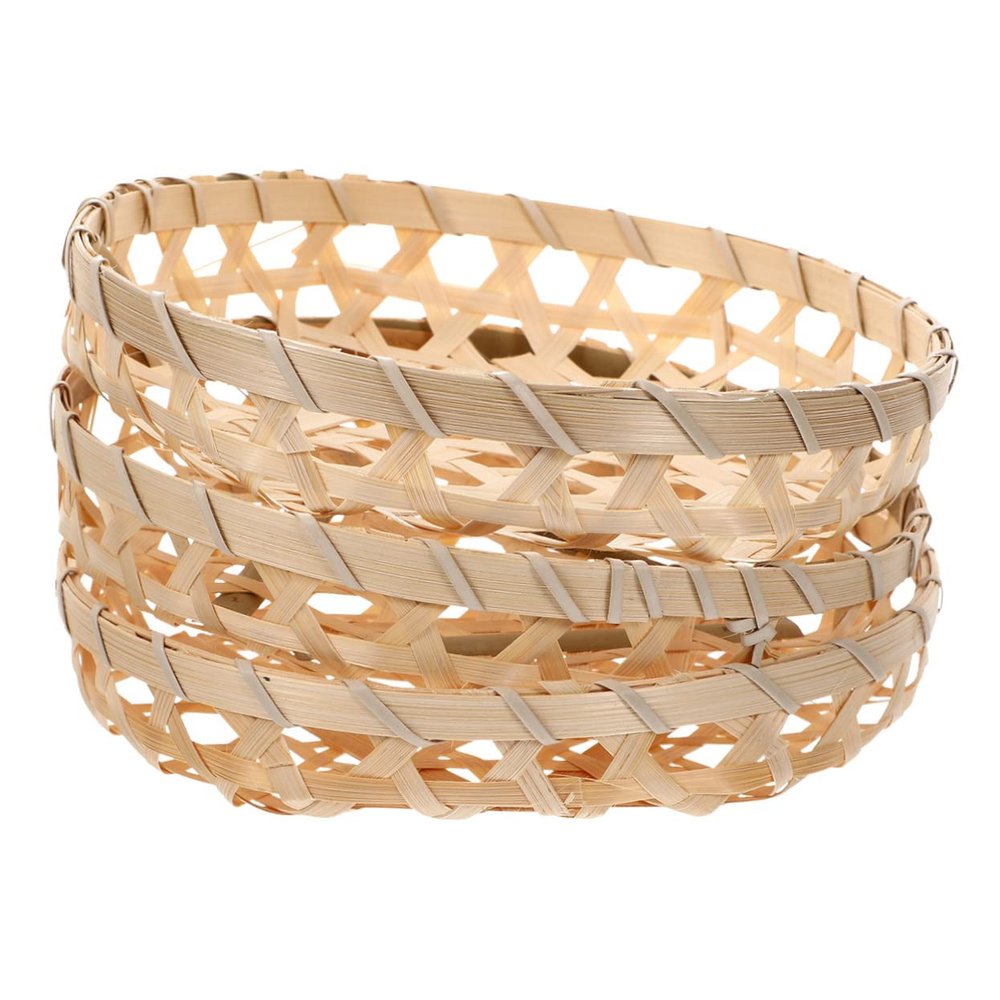 LIFKOME 3pcs Hand Woven Basket Vegetable Storage Baskets for Fruits Snacks and Sundries Decorative Kitchen Organizers