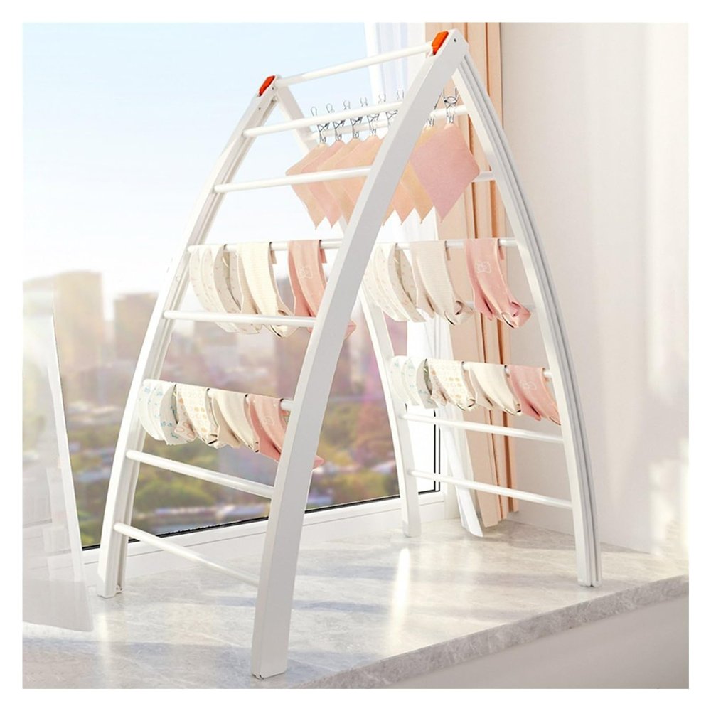 HXFAAFXH Clothes Drying Rack Clothes Drying Rack Foldable Freestanding Space Saver Clothing Drying Rack for Small Clothes Portable Drying Rack for Bathroom, Apartment and Laundry Room