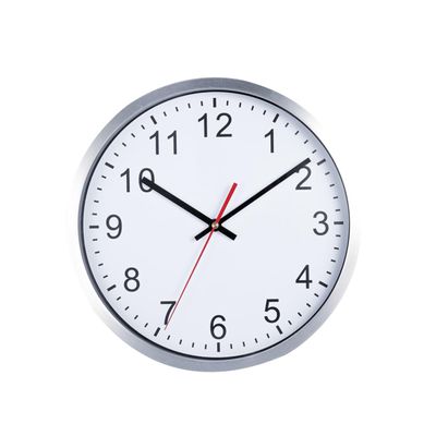 ABOOFAN Wall Clock Numbers for Bedroom and Living Non-Ticking Silver Decor Cover Accurate Timekeeping and Modern Design