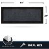 PURRUGS Dirt Trapping Door Mat 24" x 60", Non-Slip Washable Entry Mat, Dog Doormat, Front Door Mat, Super Absorbent Entrance Mat for Muddy Shoes & Paws, Bluish Grey & Charcoal view 2