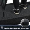 PURRUGS Dirt Trapping Door Mat 24" x 60", Non-Slip Washable Entry Mat, Dog Doormat, Front Door Mat, Super Absorbent Entrance Mat for Muddy Shoes & Paws, Bluish Grey & Charcoal view 3