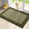 PURRUGS Dirt Trapping Indoor Doormat, 32" x 48", Budding Green & Sage Green view 1