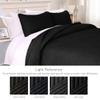 Exclusivo Mezcla Ultrasonic King Quilt Bedding Set, Lightweight Black Bedspreads Soft Modern Geometric Coverlet Set for All Seasons (1 Quilt and 2 Pillow Shams) view 3