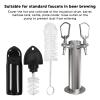 6Pcs Beer Faucet Cover 6Pcs Beer Tap Plug Brush 3 Long Cleaning Brush Draft Beer Tap Cover Tap Plug Beer Brush Beer Tap Clean for Most Standard American Draft Beer Faucet view 3