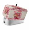 Happy Valentine's Day Toaster Cover 4 Slice, Flower Pink Buffalo Plaid Linen Texture Bread Maker Cover Toaster Dust Cover with Pockets, Dust-Proof Cover for Kitchen Small Appliance 12x11x8in view 1