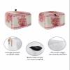 Happy Valentine's Day Toaster Cover 4 Slice, Flower Pink Buffalo Plaid Linen Texture Bread Maker Cover Toaster Dust Cover with Pockets, Dust-Proof Cover for Kitchen Small Appliance 12x11x8in view 2