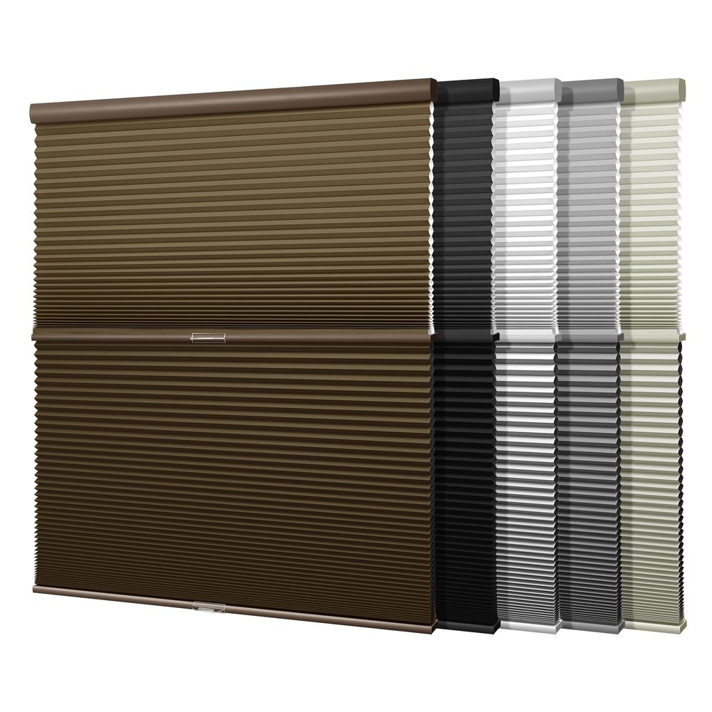 Boolegon Day Night Cordless Blackout Cellular Blinds 2 Shades in 1 Double Honeycomb Blinds Thermal Insulation Cellular Shades for Windows, Dark Brown, 73" W x 64" H