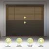 Boolegon Day Night Cordless Blackout Cellular Blinds 2 Shades in 1 Double Honeycomb Blinds Thermal Insulation Cellular Shades for Windows, Dark Brown, 73" W x 64" H view 2