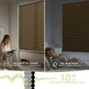 Boolegon Day Night Cordless Blackout Cellular Blinds 2 Shades in 1 Double Honeycomb Blinds Thermal Insulation Cellular Shades for Windows, Dark Brown, 73" W x 64" H view 3