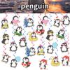 24 Pieces Penguin Hanging Swirls Penguin Streamers Penguin Hanging Decorations Ceiling Swirls for Penguin Birthday Party Decorations Party Supplies Baby Showers Decorations view 2