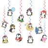 24 Pieces Penguin Hanging Swirls Penguin Streamers Penguin Hanging Decorations Ceiling Swirls for Penguin Birthday Party Decorations Party Supplies Baby Showers Decorations view 4