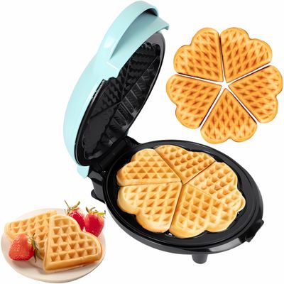 Waffle Maker 7 Non-Stick Waffler Iron Stuffler Stuffed Wafflera 700W Adjustable Browning Control, Electric Baker Makes Thick, Fluffy Waffles, Kitchen Essential for Breakfast, Azure