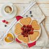 Waffle Maker 7 Non-Stick Waffler Iron Stuffler Stuffed Wafflera 700W Adjustable Browning Control, Electric Baker Makes Thick, Fluffy Waffles, Kitchen Essential for Breakfast, Azure view 3