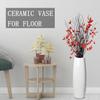 GDSZJLJ Large Ceramic Floor Vase, White 16" Tall Decorative Vase,Modern Home, Office, Living Room, Kitchen, Bedroom Decoration, Housewarming,Wedding, New Year Gift view 4