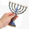Candle Sticks Holder Stand, 7 Branch Hanukkah Decoration Holder Menora Candel Stand Jewish Stick Table Decorations view 2
