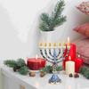 Candle Sticks Holder Stand, 7 Branch Hanukkah Decoration Holder Menora Candel Stand Jewish Stick Table Decorations view 3