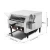 Commercial Toaster Conveyor 450 Slices/h Restaurant Toaster for Bun Bagel Bread Heavy Duty Stainless Steel Conveyor Toaster,Conveyor Toaster,2400W Industrial Toasters Countertop Electric Equipment view 2