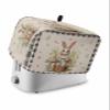 Easter Toaster Cover 4 Slice, Cute Rabbit Easter Eggs Colorful Flowers Black Buffalo Plaid Bread Maker Cover Toaster Dust Cover with Pockets, Dust-Proof Cover for Kitchen Small Appliance 12x11x8in view 1