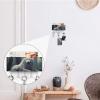 Goodaily White Wolf Wolves Entryway Key Hook Organizer Hangers with 5 Hooks Wall Mounted Key Holder view 4