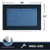 PURRUGS Dirt Trapping Door Mat 32" x 48", Non-Slip Washable Entry Mat, Dog Doormat, Front Door Mat, Super Absorbent Entrance Mat for Muddy Shoes & Paws, Light Blue & Navy view 2