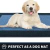 PURRUGS Dirt Trapping Door Mat 32" x 48", Non-Slip Washable Entry Mat, Dog Doormat, Front Door Mat, Super Absorbent Entrance Mat for Muddy Shoes & Paws, Light Blue & Navy view 4