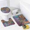 ZGDPBYF Bathroom Rugs Set Ultra Soft 3 Pieces Bath Rugs Non Slip, African Animal Leopard Bathroom Mat, Bathroom Set with Toilet Rugs, Leopard Head Color Bathroom Mats for Bathroom Tub view 3