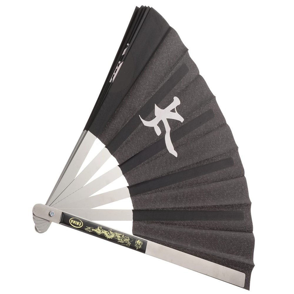 Amosfun Chinese Tai Chi Fan Folding Handheld Fan for Martial Arts and Dance Performance Compact Design for Group Use Traditional Style Decoration and Cooling Accessory