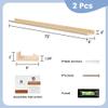 FLYJOE Picture Ledge Shelf, Floating Shelves Set of 2, Solid Pine Wood 72'' Long Large Nursery Book Shelves for Toys Storage, Kids Bookshelf for Living Room Bedroom Decor Books Photo Frames, Natural view 3