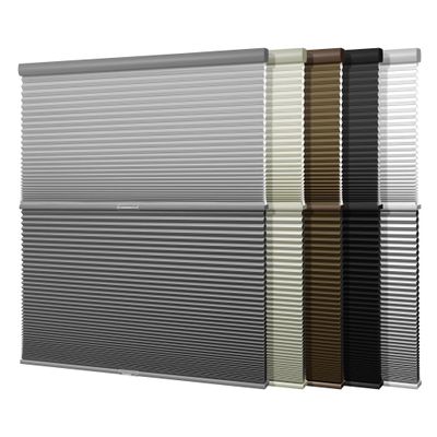 Boolegon Day Night Cordless Cellular Blinds Blackout & Light Filtering 2 Shades in 1 Double Honeycomb Blinds Thermal Insulation Cellular Shades for Windows, Light Gray, 31" W x 72" H