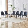 AISYKOD Dining Chairs Set of 6, Modern Kitchen Dining Room Chairs with PU Leather Upholstered Seat High Back & Sturdy Metal Legs, Sillas De Comedor Armless Chair for Dining Room,Kitchen,Living Room view 1