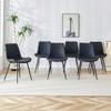 AISYKOD Dining Chairs Set of 6, Modern Kitchen Dining Room Chairs with PU Leather Upholstered Seat High Back & Sturdy Metal Legs, Sillas De Comedor Armless Chair for Dining Room,Kitchen,Living Room view 2