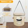 VanlonPro Large Hat Storage Box for Women & Men, 19" D x 17" H Oversized Hat Box OrganizerFoldable Round Travel Hat Boxes with Dustproof Lid, Stuffed Toy Storage Bin Bag (Milk Coffee) view 2