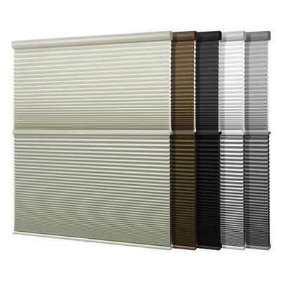 Boolegon Day Night Cordless Cellular Blinds Blackout & Light Filtering 2 Shades in 1 Double Honeycomb Blinds Thermal Insulation Cellular Shades for Windows, Beige, 44" W x 44" H