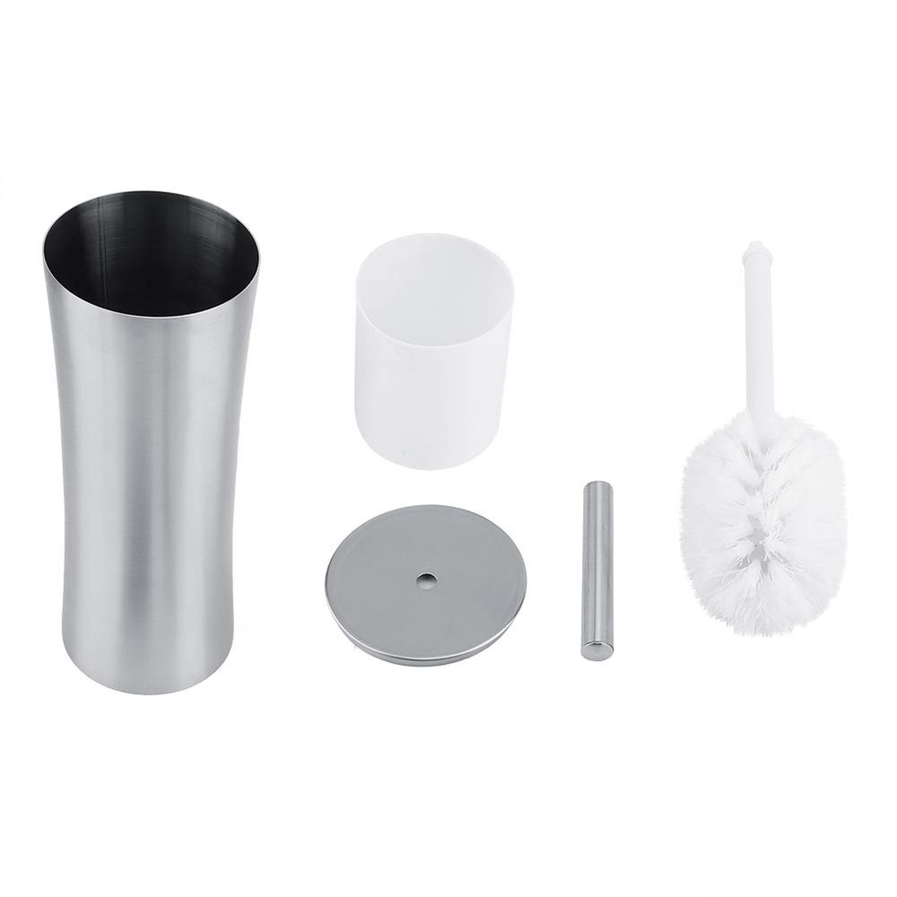 Gavigain Toilet Brush with Lid, Modern Toilet Brush and Holder Set Toilet Brush Toilet Brush and Holder Set Bathroom Cleaning Brush Toilet Scrubber Brush Set with Heavy Weight Base