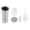Gavigain Toilet Brush with Lid, Modern Toilet Brush and Holder Set Toilet Brush Toilet Brush and Holder Set Bathroom Cleaning Brush Toilet Scrubber Brush Set with Heavy Weight Base view 1