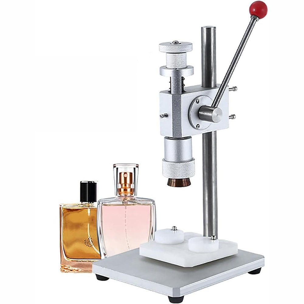 RESKIU 2-in-1 Perfume Capping Machine, 13-20mm Professional Bottle Capper, Manual Perfume Capper, Bottle Cap Crimping Machine Adjustable Height Capping Tools, for Chemical Perfume,17mm