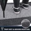 PURRUGS Dirt Trapping Door Mat 24" x 84", Non-Slip Washable Entry Mat, Dog Doormat, Front Door Mat, Super Absorbent Entrance Mat for Muddy Shoes & Paws, Light Grey & Grey view 3