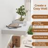 12 Inch Deep White Floating Shelves, 24 x 12 Floating Shelf for Books, Rustic Wood Deep Wall Shelves for Home Storage & Display, 2" Thicked Shelves for Kitchen, Living Room, Bedroom, 1 Pack view 4