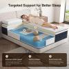 DIGLANT Full Mattress, 14Inch Medium Plush Supportive Memory Foam Hybrid Mattress, Pressure Relief 7-Zone Individual Pocket Springs Full Size Mattress in a Box, CertiPUR-US Certified, 54"*75" view 4