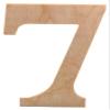 6 Tall Wooden Number 7  1/2 Thick Baltic Birch  Paintable DIY Decor, Signs & Crafts - Pack of 1 view 2