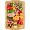 30x20 Extra Large Bamboo Cutting Board with Handles & Juice Slot - Over Sink & Charcuterie Board view 2