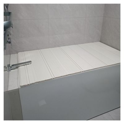 Bathtub Tray Folding PVC Dust-Proof Bathtub Cover, Bathtub Tray for Most Standard Sized Bathtubs, Insulation Cover Shutter Bath Lid for Shower Bath Table Shelf Multifunctional (Color : White, Size :