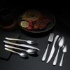 Gold Silverware Set for 12 Luxury Fine Biarritz Collection Flatware Set 48 Pieces Elegant Tableware Set 18/10 Stainless Steel Cutlery Set Utensil Sets for Home Restaurant Dishwasher Saf view 2