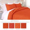 Exclusivo Mezcla Ultrasonic Full Queen Quilt Bedding Set, Lightweight Burnt Orange Bedspreads Soft Modern Geometric Coverlet Set for All Seasons (1 Quilt and 2 Pillow Shams) view 3